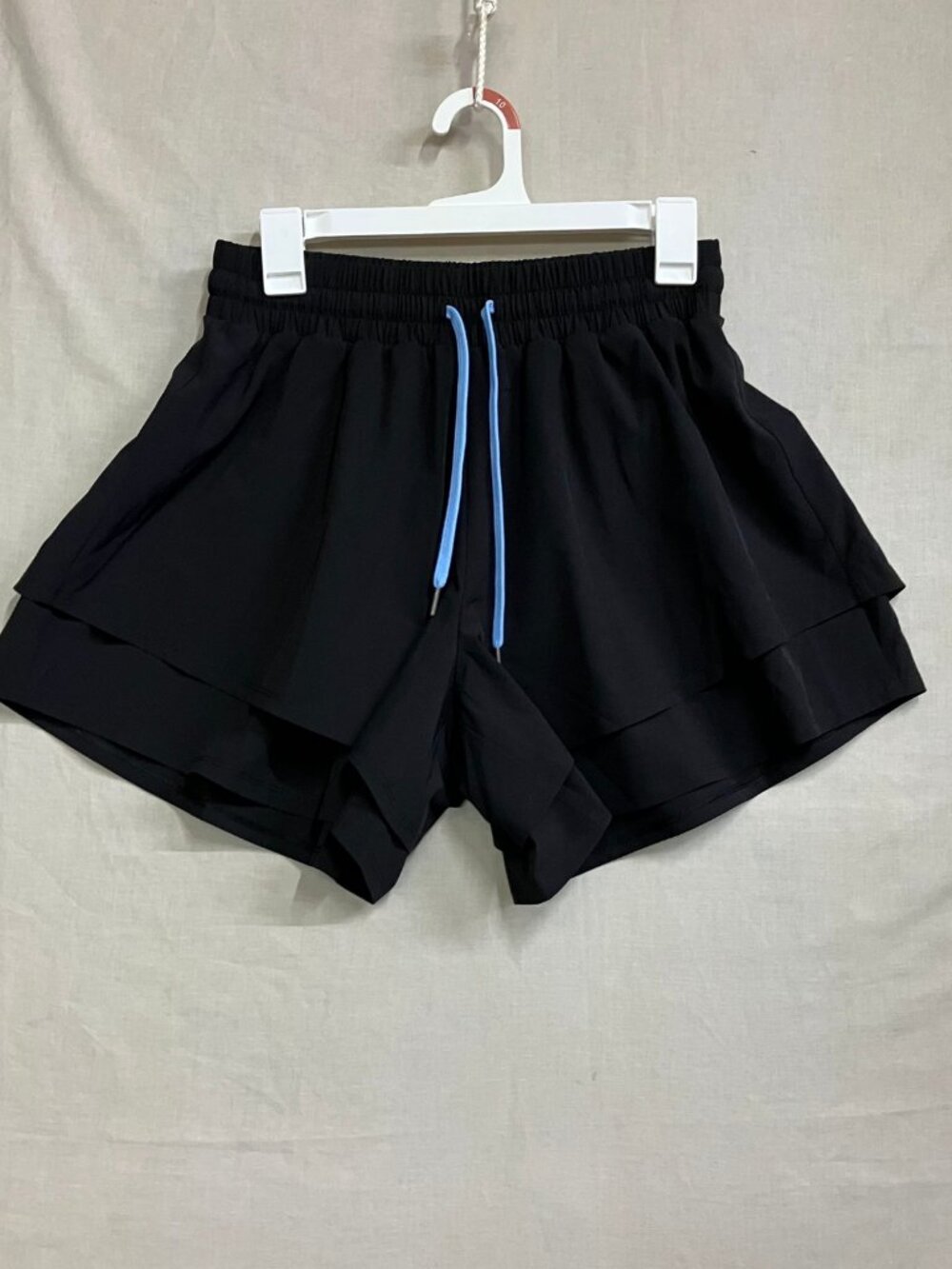 TEK GEAR Flowy Athletic Shorts Women's M Black Layered Running Activewear